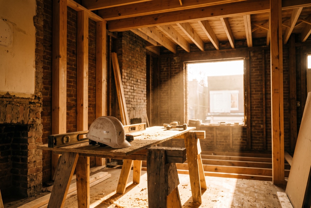 Renovation craftsmanship in progress